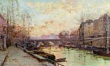 Seine Canvas Paintings - Les quais de la Seine